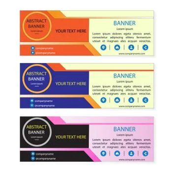 Vector abstract design banner web template Stock Illustration