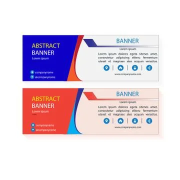 Vector abstract design banner web template Stock Illustration