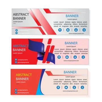 Vector abstract design banner web template Stock Illustration