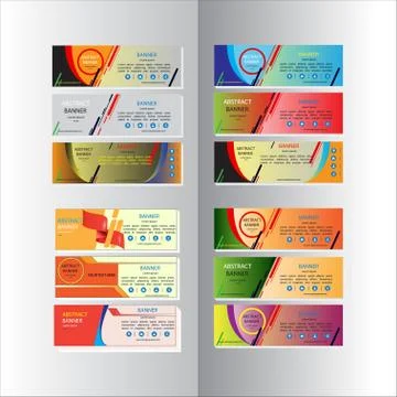 Vector abstract design banner web template Stock Illustration