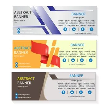 Vector abstract design banner web template Stock Illustration