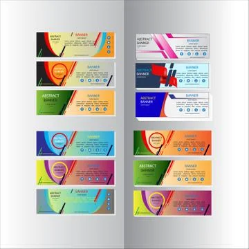 Vector abstract design banner web template Stock Illustration