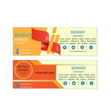 Vector abstract design banner web template Stock Illustration