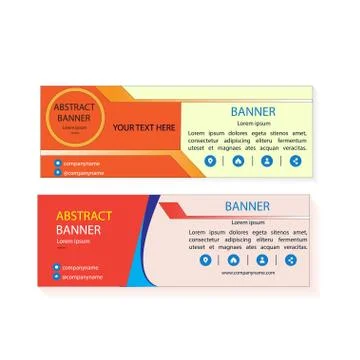Vector abstract design banner web template Stock Illustration