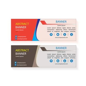 Vector abstract design banner web template Stock Illustration