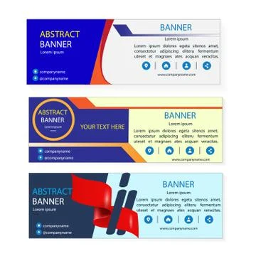 Vector abstract design banner web template Stock Illustration