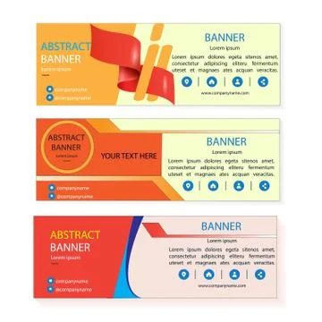 Vector abstract design banner web template Stock Illustration