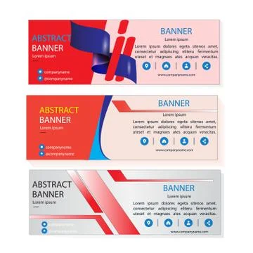 Vector abstract design banner web template Stock Illustration