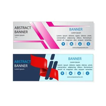 Vector abstract design banner web template Stock Illustration