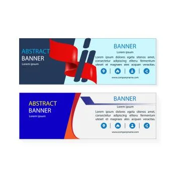 Vector abstract design banner web template Stock Illustration