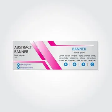 Vector abstract design banner web template Stock Illustration