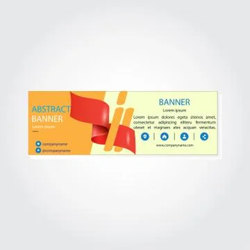 Vector abstract design banner web template Stock Illustration
