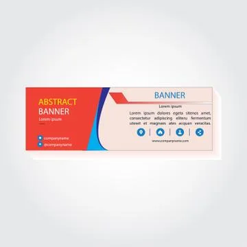 Vector abstract design banner web template Stock Illustration