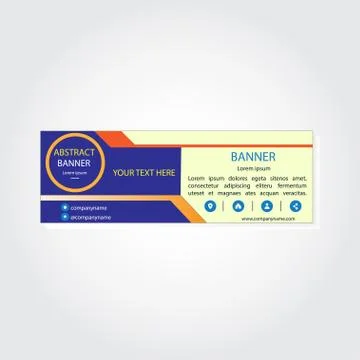 Vector abstract design banner web template Stock Illustration