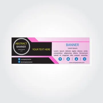 Vector abstract design banner web template Stock Illustration