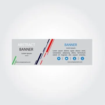 Vector abstract design banner web template Stock Illustration