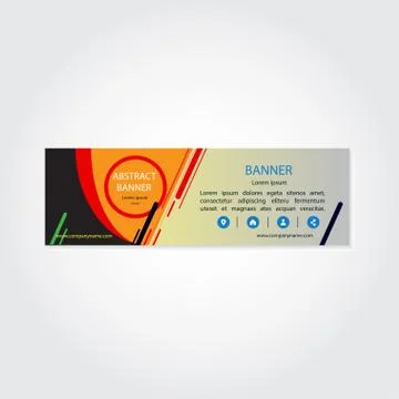 Vector abstract design banner web template Stock Illustration