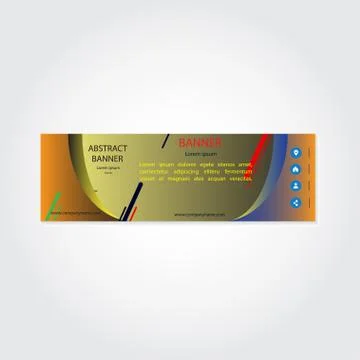 Vector abstract design banner web template Stock Illustration