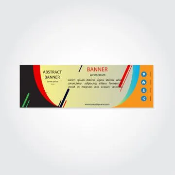 Vector abstract design banner web template Stock Illustration