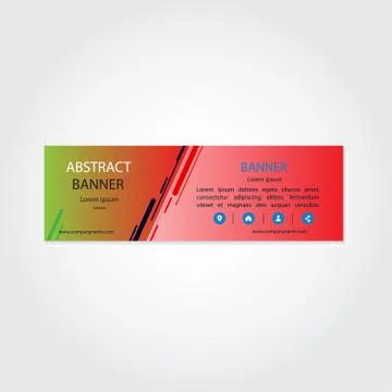 Vector abstract design banner web template Stock Illustration