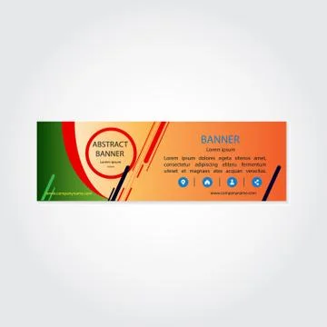 Vector abstract design banner web template Stock Illustration