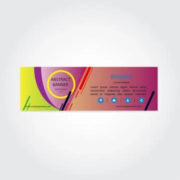 Vector abstract design banner web template Stock Illustration