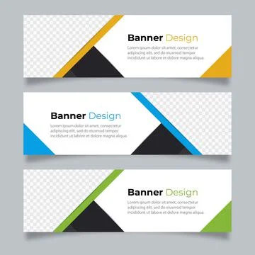 Vector abstract design banner web template. Stock Illustration