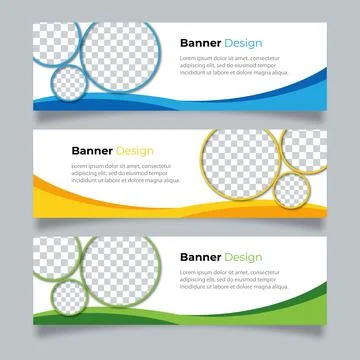 Vector abstract design banner web template. Stock Illustration