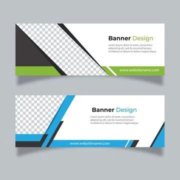 Vector abstract design banner web template. Stock Illustration