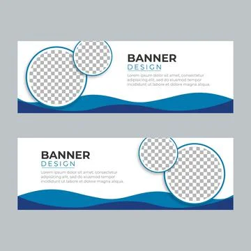 Vector abstract design banner web template. Stock Illustration