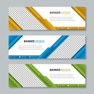 Vector abstract design banner web template. Stock Illustration