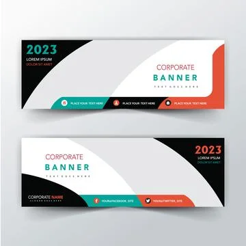 Vector abstract design banner web template. Set of Design Banner Web Template. V Stock Illustration