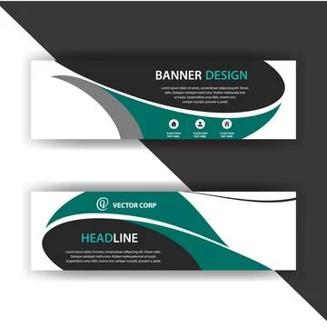 Vector abstract design banner web template. Set of Design Banner Web Template. 스톡 일러스트