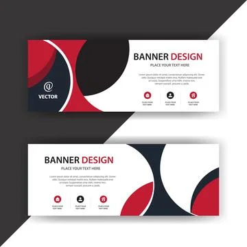 Vector abstract design banner web template. Set of Design Banner Web Template. Stock Illustration