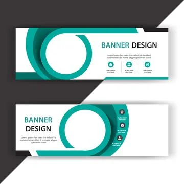 Vector abstract design banner web template. Set of Design Banner Web Template. Stock Illustration