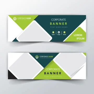 Vector abstract design banner web template. Set of Design Banner Web Template. Stock Illustration