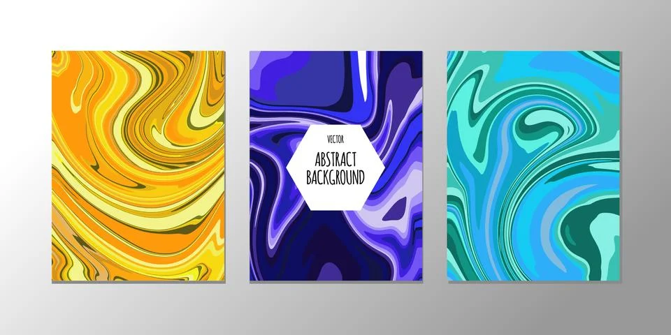 Vector abstract design trend to backgrounds marble texture, abstract fluid Stock Illustration