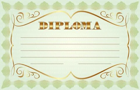 Vector abstract diploma template Stock Illustration
