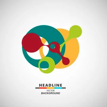 Vector abstract DNA molecule color design icon Stock Illustration