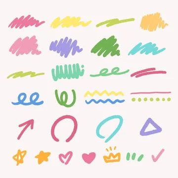 Vector abstract doodle elements Stock Illustration