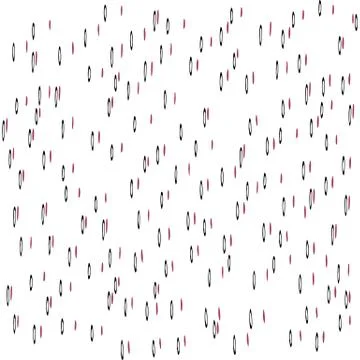 Vector, abstract doodling, seamless pattern, burgundy and black circles, oval Stock Illustration