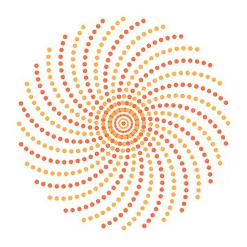 Vector abstract dotted shape. Curved geometric photogura from points. Stock Illustration