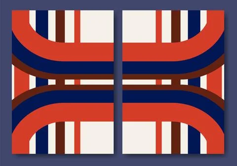 Vector abstract dynamic elements poster set. Artwork collection geometric s.. 스톡 일러스트