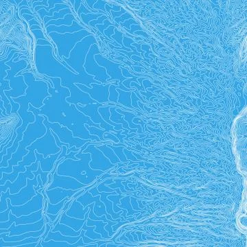 Vector abstract earth relief map. Generated conceptual elevation map. Isoline Stock Illustration