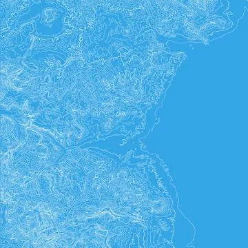 Vector abstract earth relief map. Generated conceptual elevation map. Isoline Stock Illustration