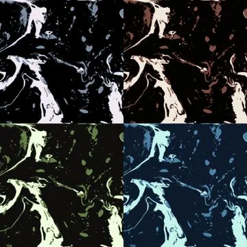 Vector abstract ebru marbling background. 스톡 일러스트