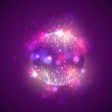 Vector abstract element with explosion, sphere and glow, a hurricane Illustrazione stock