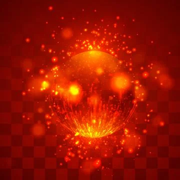Vector abstract element with explosion, sphere and glow, a hurricane Stock Illustration