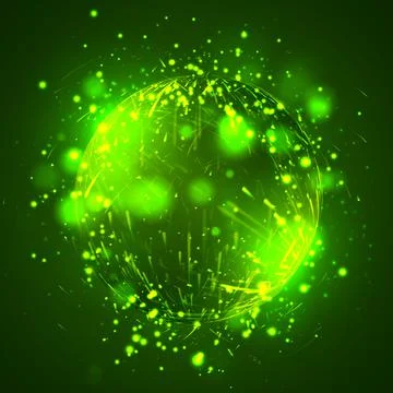 Vector abstract element with explosion, sphere and glow, a hurricane Illustrazione stock