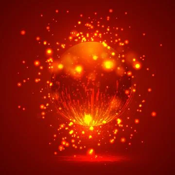 Vector abstract element with explosion, sphere and glow, a hurricane Illustrazione stock